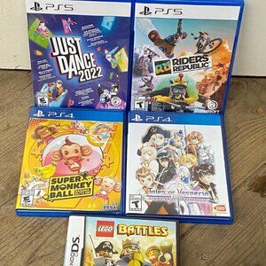 Lot of 5 Sony Playstation 4/5 Games & Lego Nintendo DS Game